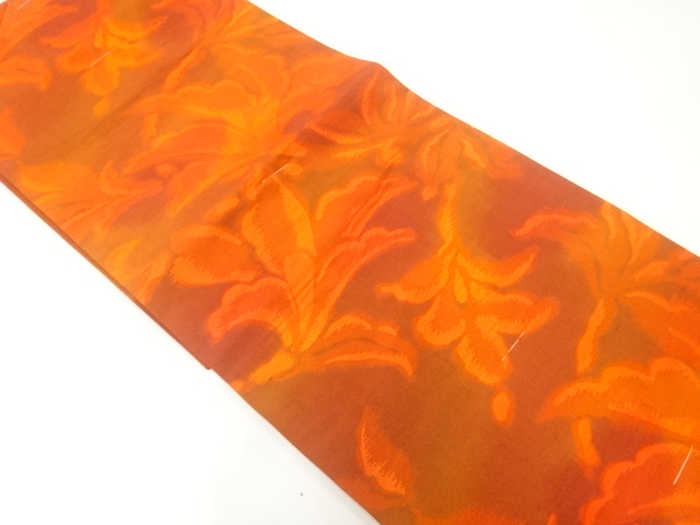 JAPANESE KIMONO / UNUSED NAGOYA OBI / SILK / WOVEN CHINESE FLOWERS